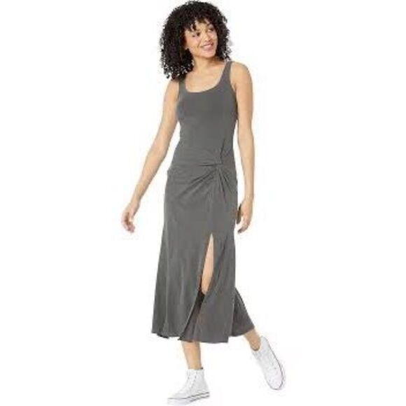 Sundry Gray Twist Front Sleeveless Maxi Dress Size 3 - Picture 1 of 11
